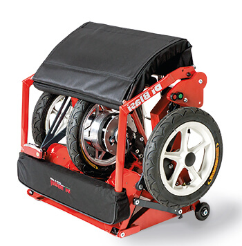 A red Di Blasi R30 in the folded position